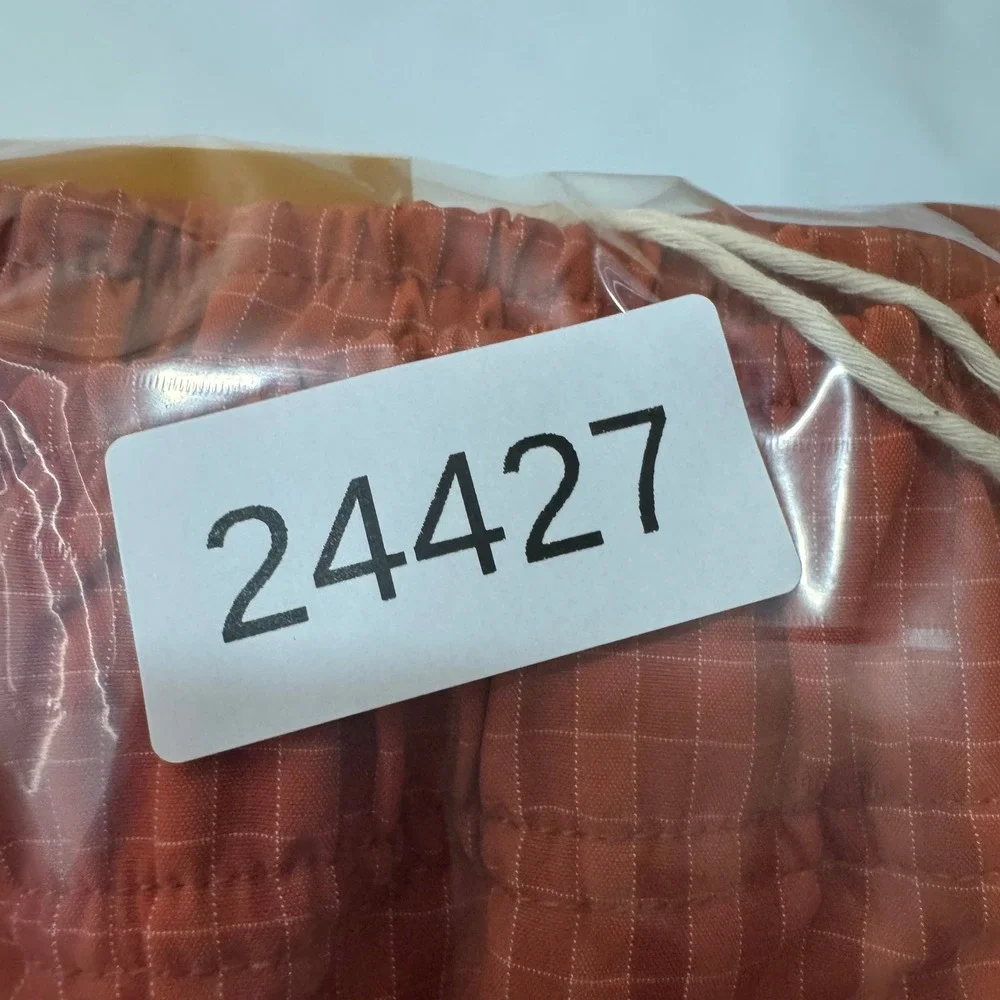 Round Two Pants Mens Size 30 Orange Grid Pattern Straight Leg Streetwear NWT